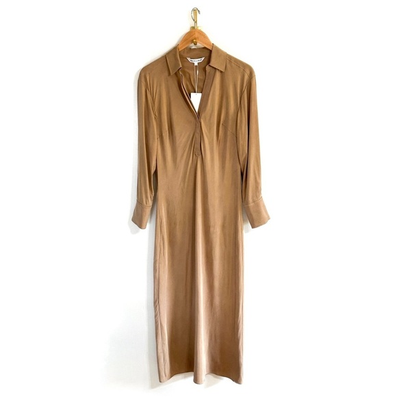 NWT Veronica Beard Midi Long-Sleeve Liberty Shirt Dress - Picture 2 of 7